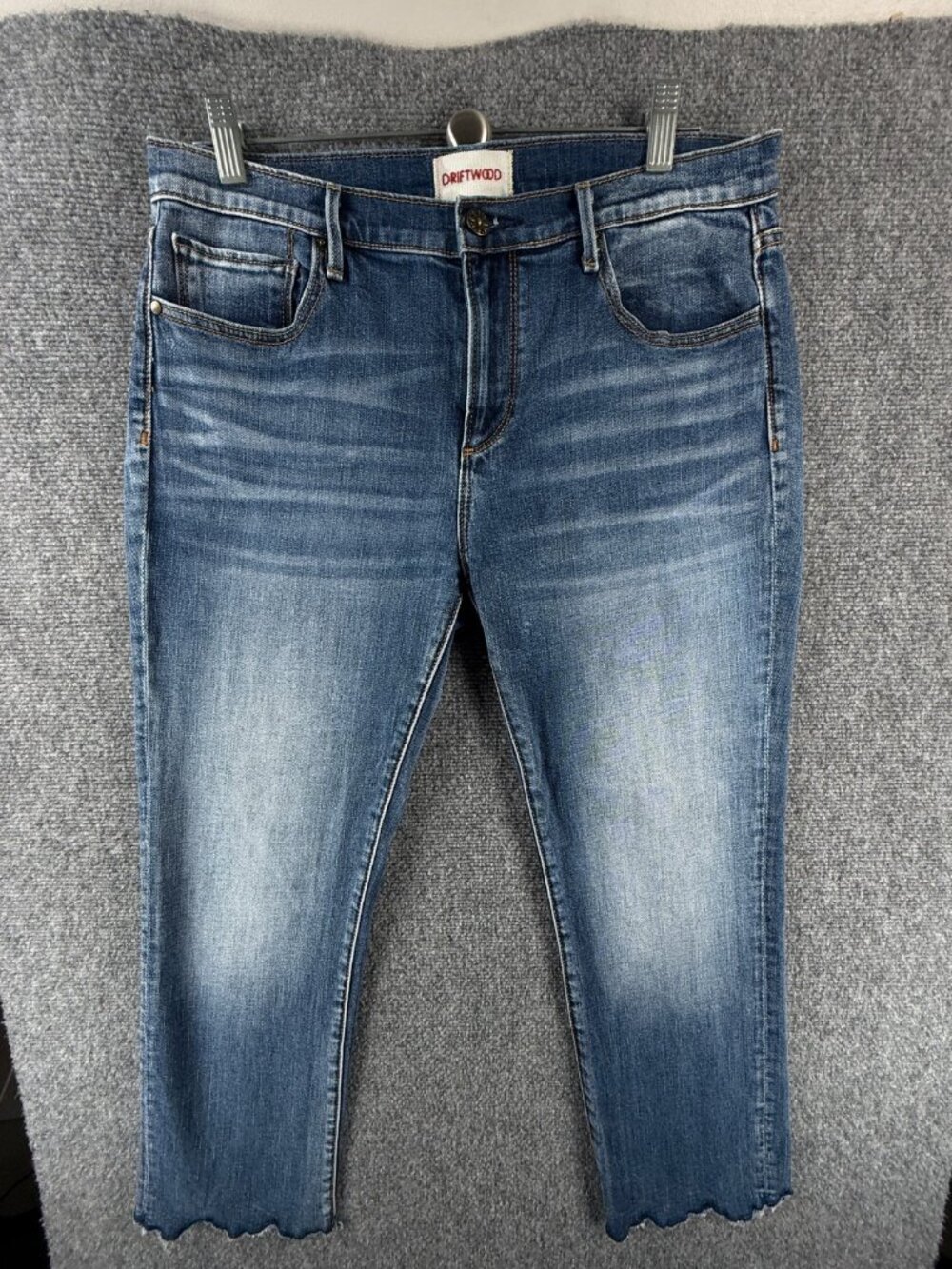 Driftwood Candace Scalloped Hem Blue Jean Women 31x26 Cotton Spandex ACTL 32X26